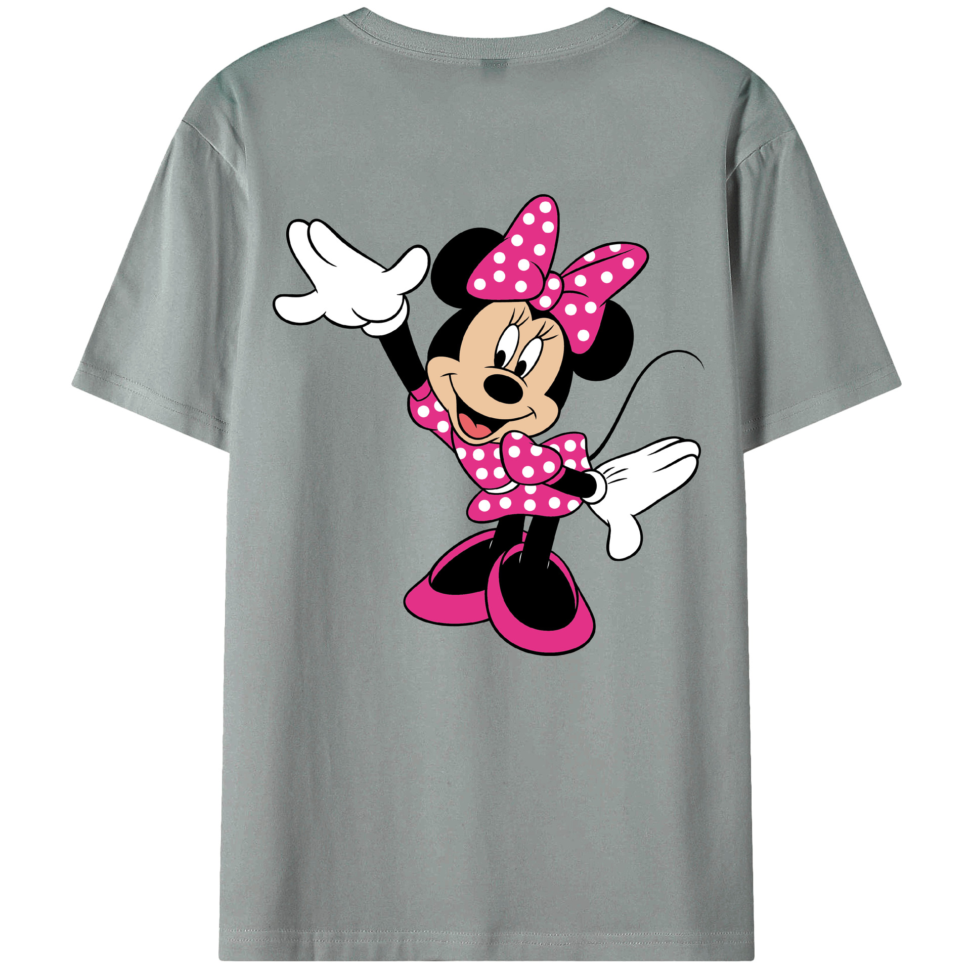 ミッキーマウス Mickey Mouse 綿100％ メンズ半袖Tシャツ（バックプリント） 通気性